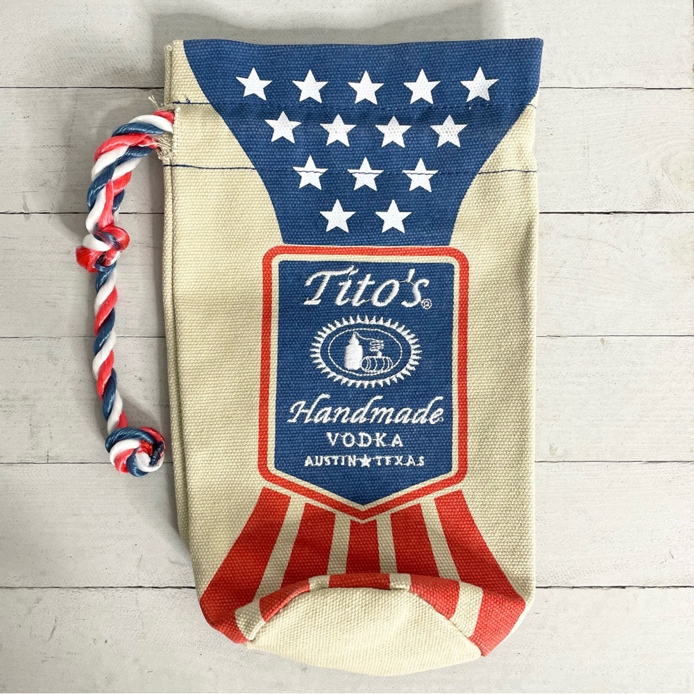 Tito’s Vodka 25th Anniversary Commemorative Canvas Drawstring Bottle Bag